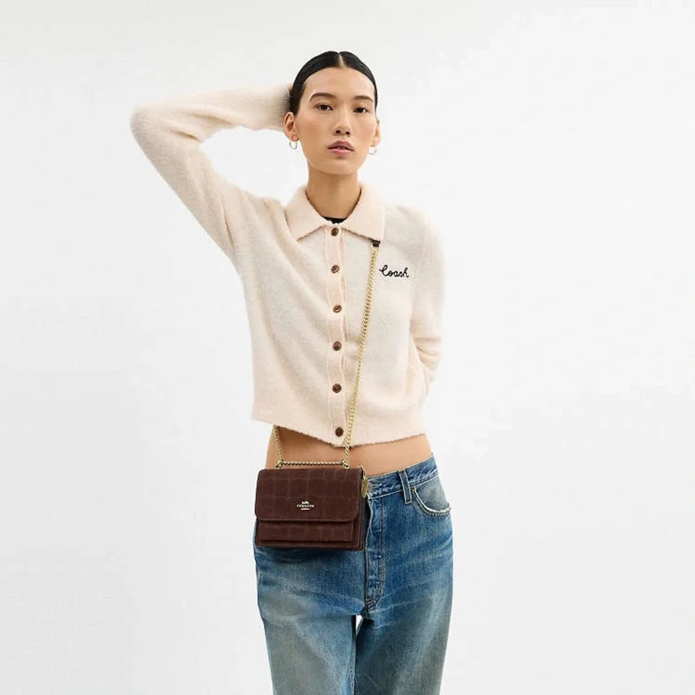 NWT‎ COACH Mini Klare SuedeCrossbody Bag - Picture 6 of 12